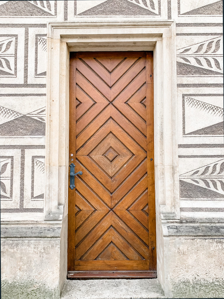 door prague painted wood geometric design classic timeless inspiration tara fust
